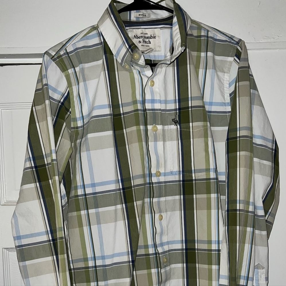 Abercrombie and Fitch Plaid Cotton Button Up